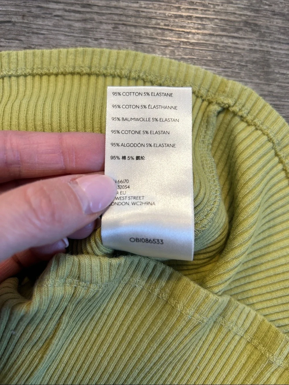 Free People Ribbed Button Front Tank Top Green XS Stretch Cotton